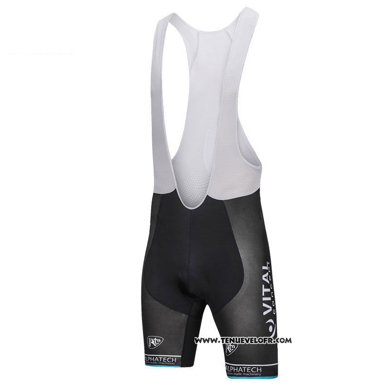 2018 Maillot Ciclismo Vital Concept Alphatech Bleu et Noir Manches Courtes et Cuissard